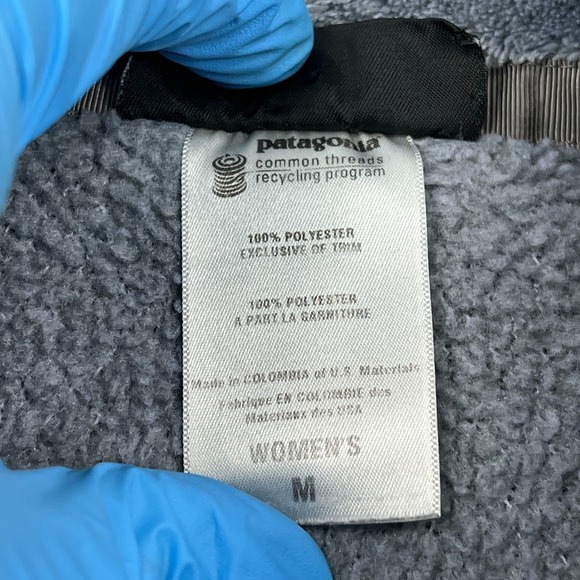 Patagonia Re-Tool Snap-T Pullover Women's Medium Gray Deep Pile Fleece Sweater - Picture 3 of 10